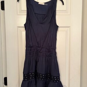 Ramy Brook Blue Sleeveless Cowl Neck Sundress
